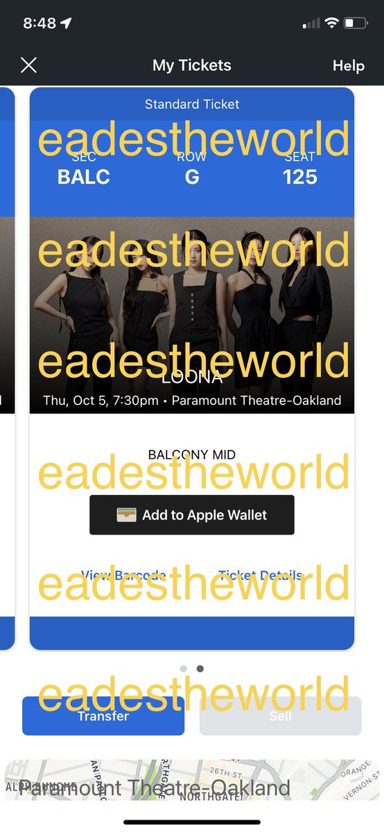 eadestheworld's tweet photo. wts loossemble/loona tickets for oakland 10/5 at paramount 
selling 2 tickets G123 and G125 for $80 each OBO (originally 110)
really wish i could go but i can’t anymore :(
ticketmaster transfer, accept paypal venmo or cash app, or willing to meet in the bay area
pls retweet 🙏🏼 ty https://t.co/mrjigUOyiW