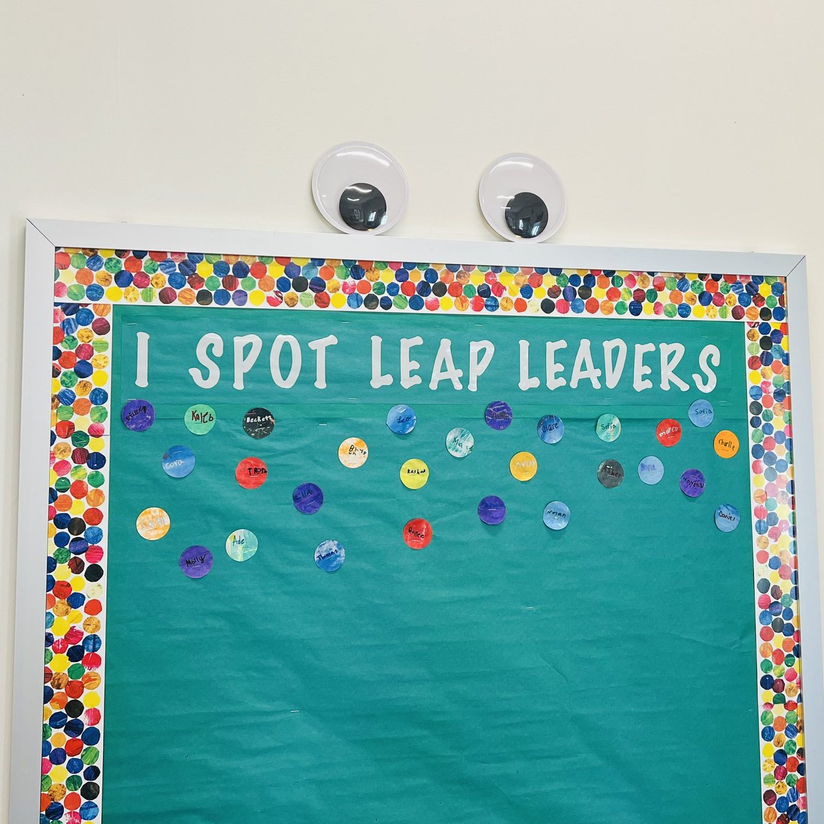 We’ve been celebrating #DotDay in many ways <a href="/BartonPondES/">Barton Pond Elementary School</a> with dots made of dots from Mr. E’s and Ms. Barnes’ classes to each LEAP leader leaving their mark the art bulletin board. Keep making beautiful things bullfrogs!