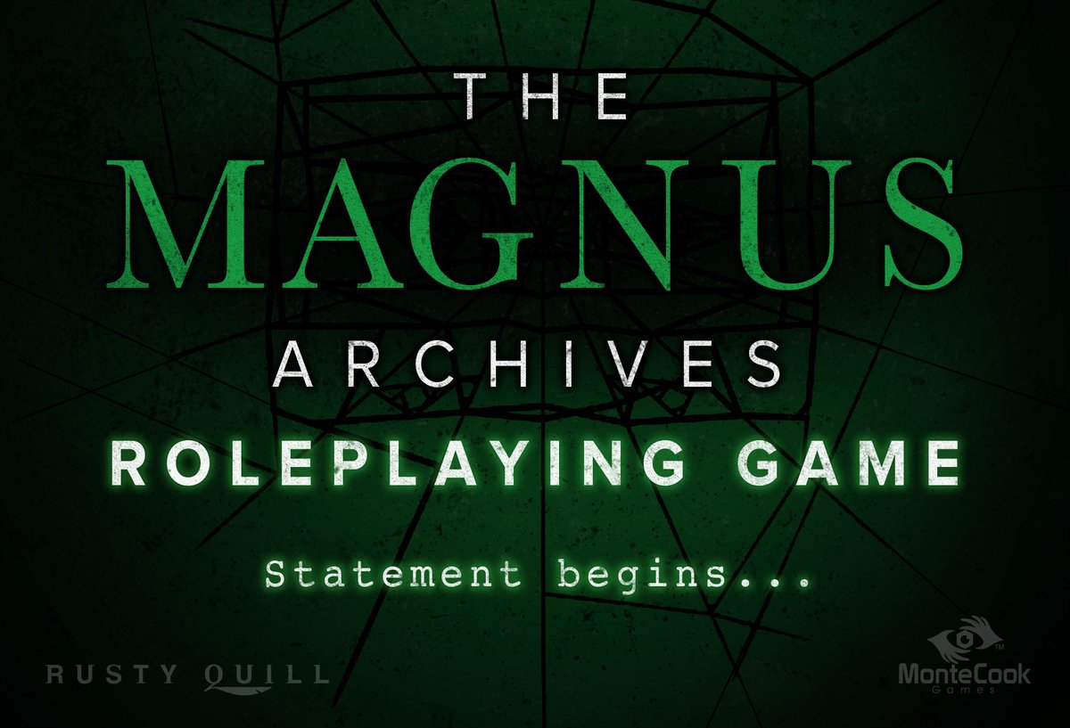 Monte Cook Games on X: Announcing The Magnus Archives RPG, soon on  BackerKit: 📖 Hundreds of pages of suspense! 👻 Delve into character  creation, artifacts, & more. 🎲 The Cypher System, now