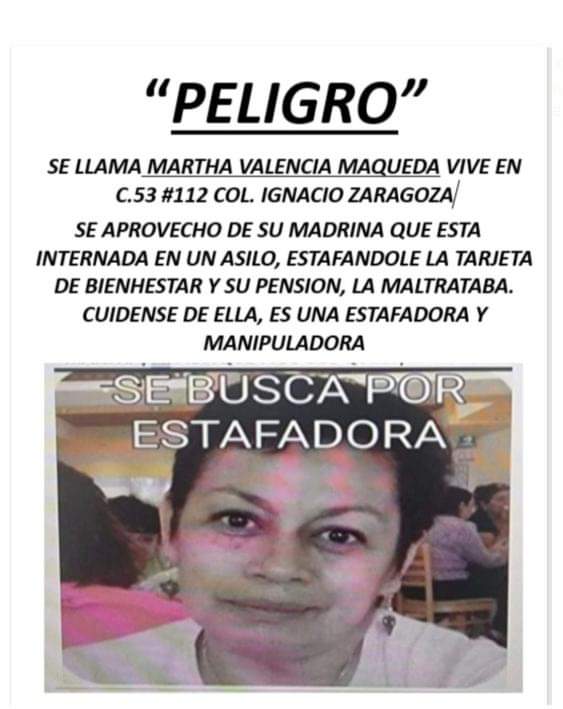 BETTY97642846's tweet photo. Estafó a una señora de la 3ra edad. Con su pensión y la tarjeta de bienestar. La señora se encuentra sola en un asilo, ayudemosla. Se hace la víctima para estafar a las personas de buen corazón. ayudemos a la señora a dar con esta
https://t.co/CjHUliozme https://t.co/9iEsiyvXGY