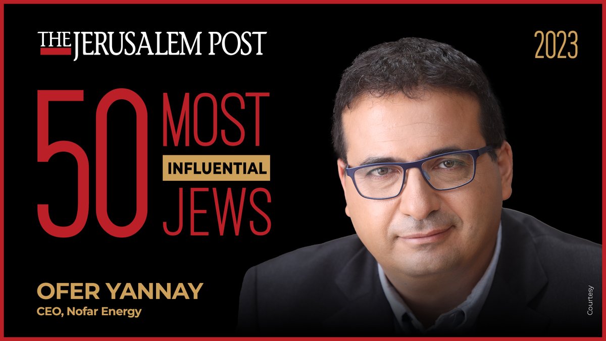 50 Most Influential Jews 2023: No. 40 - Ofer Yannay | bit.ly/3ZhC4vj

<a href="/NofarEnergy/">NofarEnergy</a> | #50Jews2023