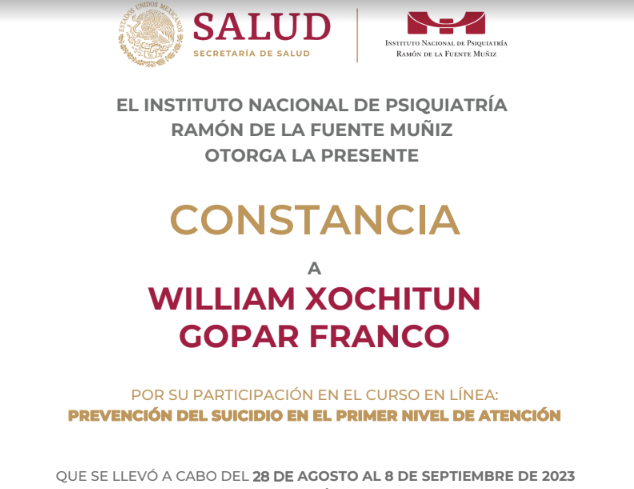 William Gopar, MD (@drx_gofra) on Twitter photo During #SuicideAwareness I undertook an incredible #CME by <a href="/INPRFM/">PSIQUIATRÍA INPRFM</a> <a href="/EduconINPRFM/">Educación Continua INPRFM</a>🧠Great #insights into #risk factors, #Neurobiology & #decisionmaking
#SuicideIsNotASolution
#SuicidePrevention #MentalHealth #LearnAndAct #PreventionSavesLives #MedTwitter #Psychiatry #MedEd During #SuicideAwareness I undertook an incredible #CME by <a href="/INPRFM/">PSIQUIATRÍA INPRFM</a> <a href="/EduconINPRFM/">Educación Continua INPRFM</a>🧠Great #insights into #risk factors, #Neurobiology & #decisionmaking
#SuicideIsNotASolution
#SuicidePrevention #MentalHealth #LearnAndAct #PreventionSavesLives #MedTwitter #Psychiatry #MedEd