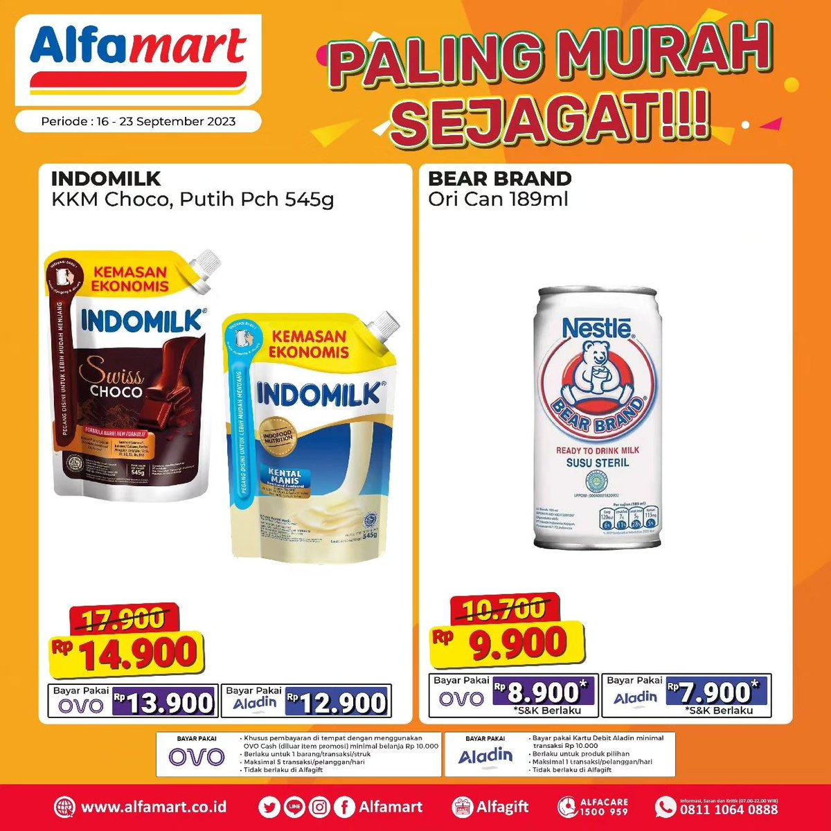 promojsm's tweet image. Paling Murah Sejagat Alfamart 16 - 23 September 2023 jsm-promo.com/2023/07/katalo… #alfamart #palingmurah