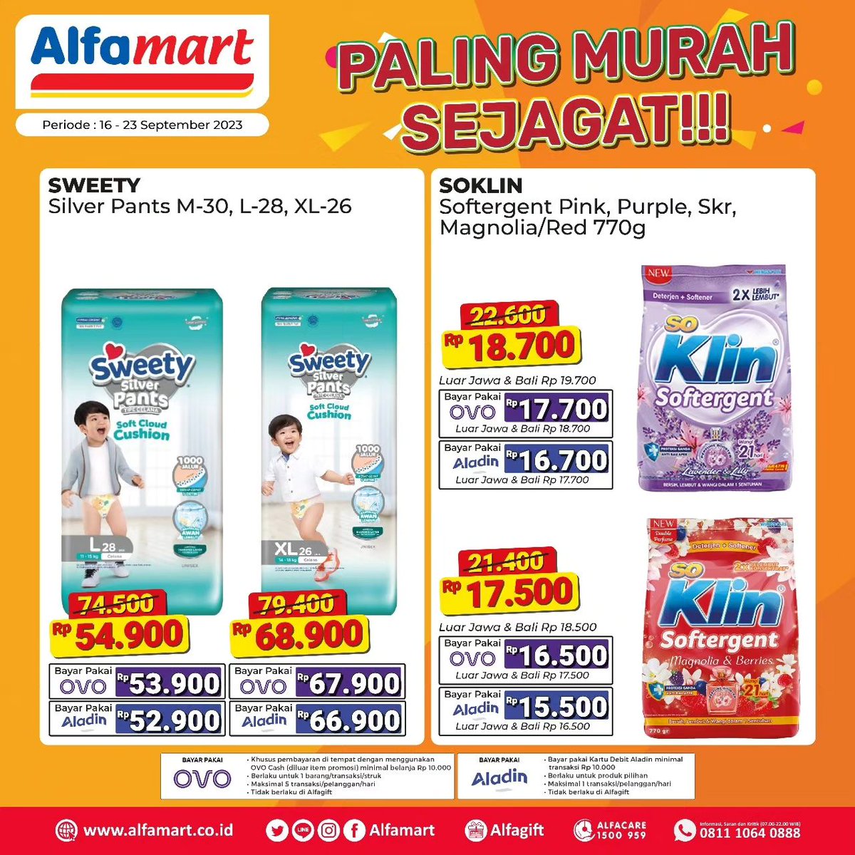promojsm's tweet image. Paling Murah Sejagat Alfamart 16 - 23 September 2023 jsm-promo.com/2023/07/katalo… #alfamart #palingmurah