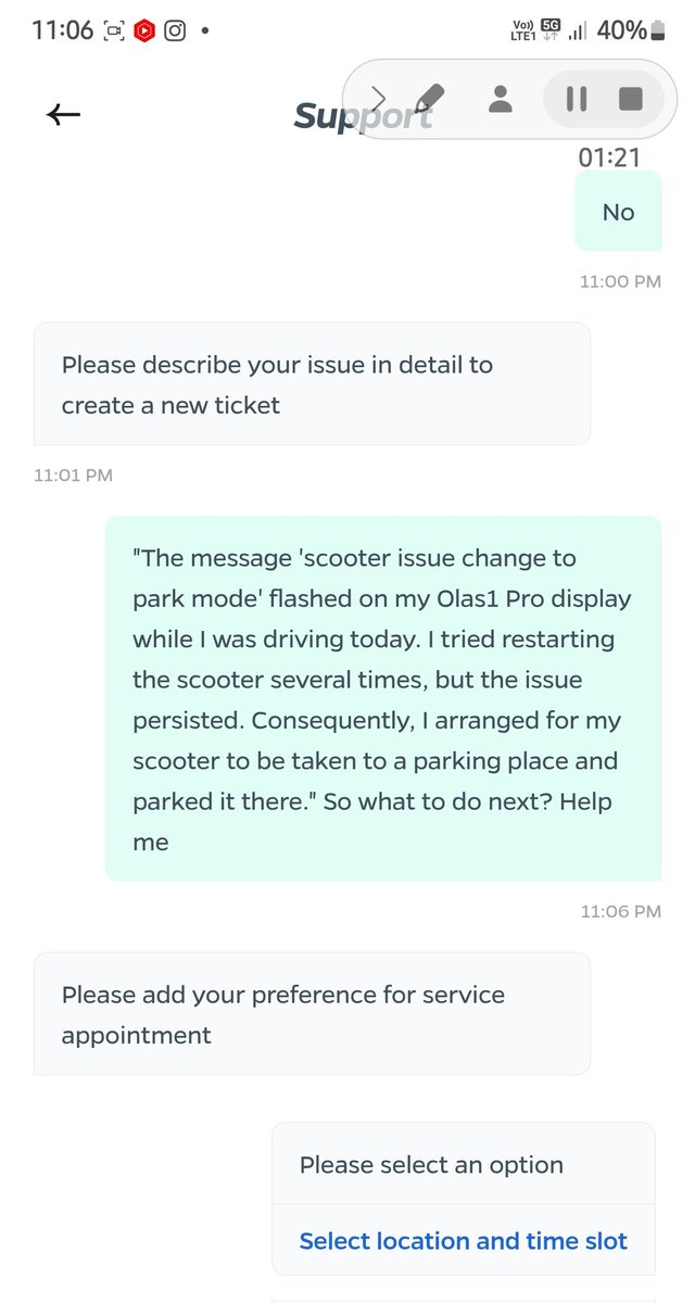 jdpmo12's tweet photo. @OlaElectric yesterday night my ola s1 pro scooty stopped on road, i have ola care Care + plan and when I tried to contact with ola through their application then told me that "slot for this location are full" what the hell is going on!!! I spend almost 3500/- for care plan 😡🤬 https://t.co/0q9MBpH2AU