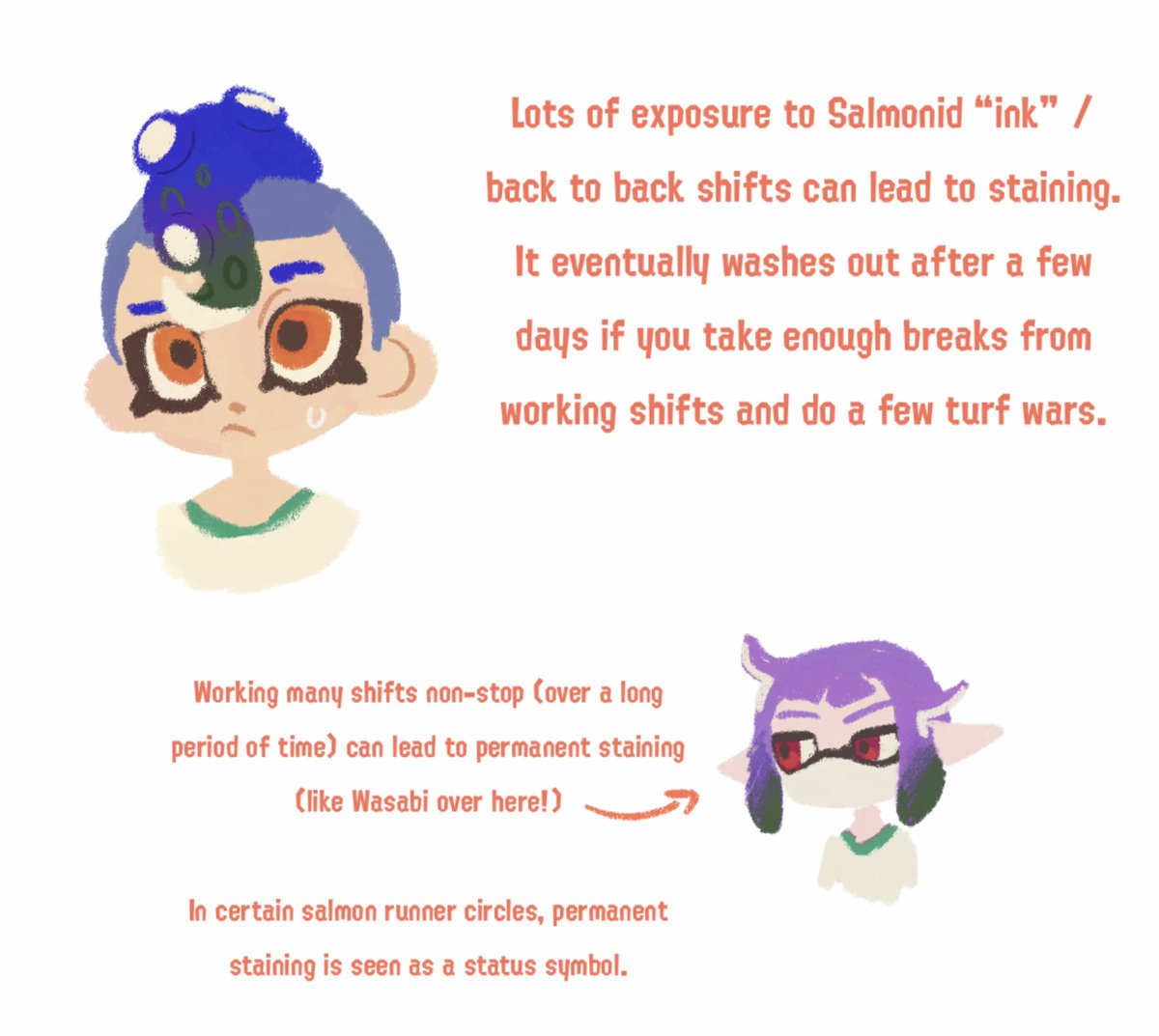 GyonikuBun's tweet photo. Salmon run hair HCs https://t.co/FbWvHzduVi