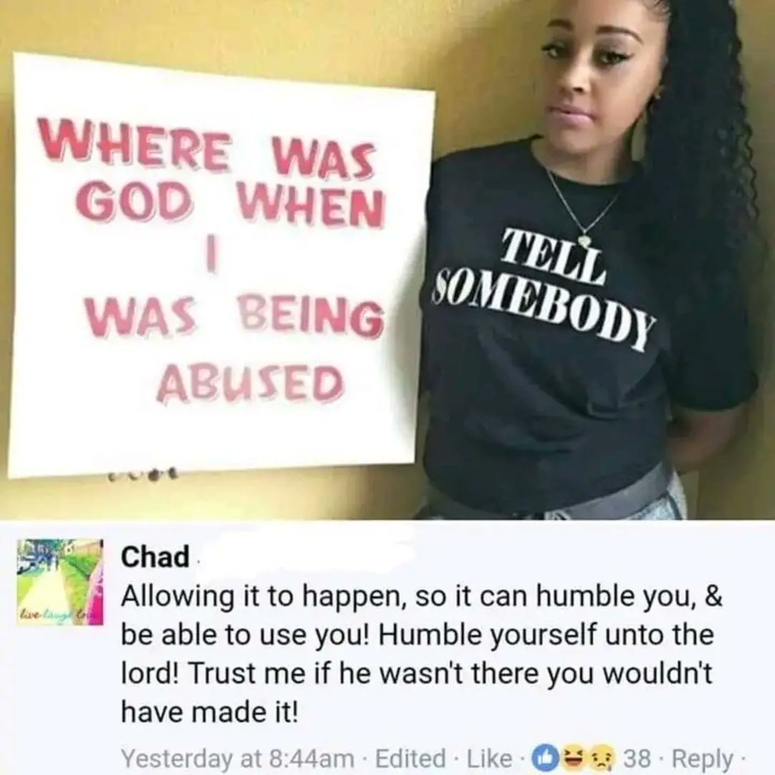 The comment makes me want to hurt someone. Really bad.