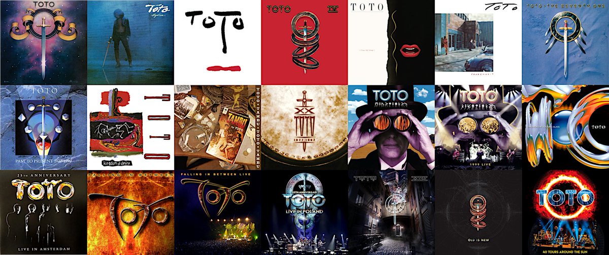 marillion073's tweet photo. Where are the TOTO Fans???
A Gigantic band with a Gigantic Discography!!
Any favorite album among all these Gems?
#TOTO
#MelodicRock
#Summer
#Discographies
#Music https://t.co/1DECPKsILQ