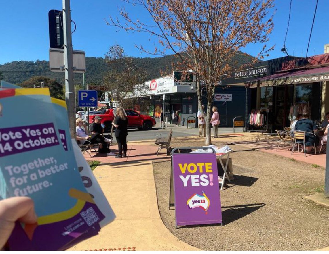 lorrainebomber's tweet photo. #Voice #VoteYes23Australia π€πβ€οΈ
#CaseyForYes thank you for the awesome street stall at Montrose Vic this morning
The community engagement was fantastic π€πβ€οΈ https://t.co/hVRsI0bwBl