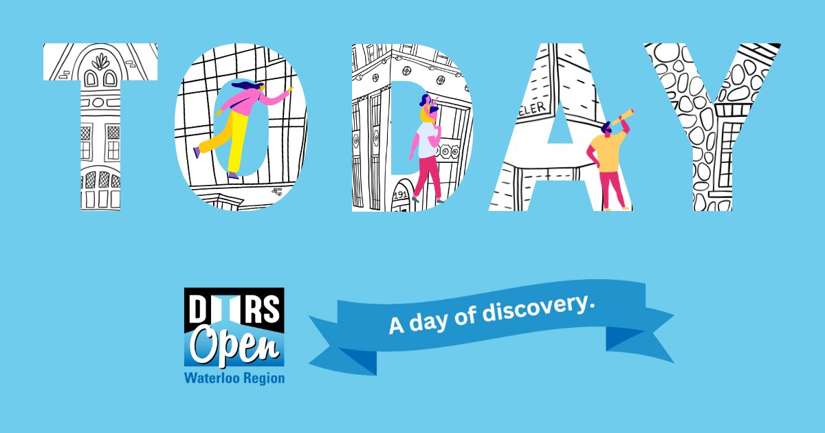 Doors Open! A day of discovery TODAY (Sept 16) from 10-4 throughout @RegionWaterloo 2️⃣1️⃣ sites to choose from. Free admission. Pick your sites & show up - it's that easy ℹ️ Info: regionofwaterloo.ca/doorsopen incl. site descriptions & Google map- enjoy! #DoorsOpenWR #DoorsOpen