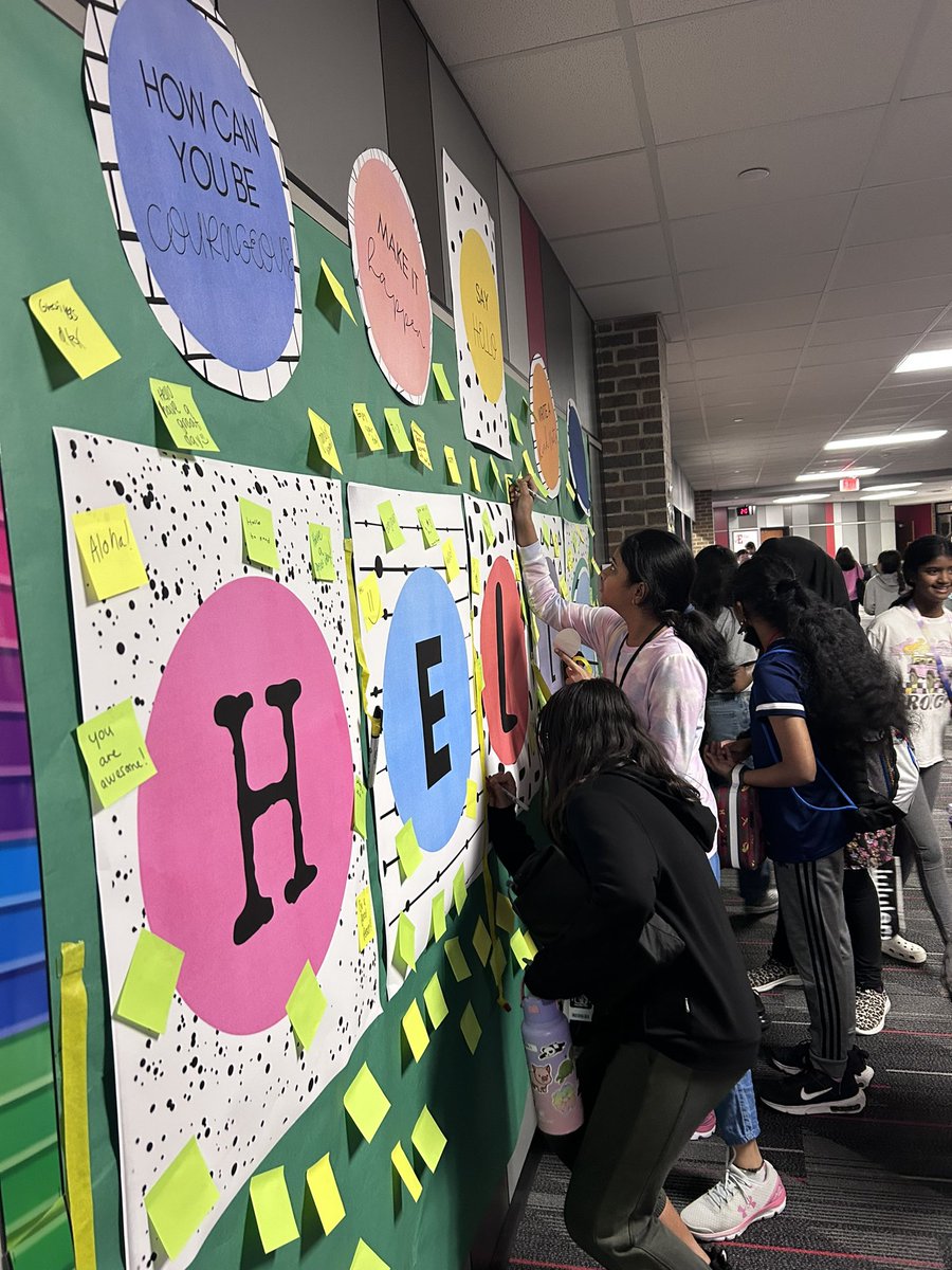 CMSE Library (@cmse_library) on Twitter photo Broncos are celebrating Dot Day via “Start with Hello” wk - an initiative to be more socially inclusive. Ss write a positive note/say 👋 on a post-it & notes go on lockers! Have the courage to say hello! Make your mark, Broncos! <a href="/CISDlib/">Coppell ISD Libraries</a> <a href="/coppelleast/">Coppell Middle School East</a> #DotDay #InternationalDotDay Broncos are celebrating Dot Day via “Start with Hello” wk - an initiative to be more socially inclusive. Ss write a positive note/say 👋 on a post-it & notes go on lockers! Have the courage to say hello! Make your mark, Broncos! <a href="/CISDlib/">Coppell ISD Libraries</a> <a href="/coppelleast/">Coppell Middle School East</a> #DotDay #InternationalDotDay