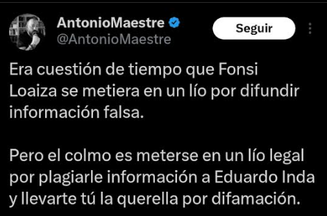 Maestre es correveidile de Ferreras, títere de Florentino y un delincuente que dijo en las cloacas del Estado con Villarejo: 'Es muy burdo, pero voy con ello', para manipular y perjudicar a sabiendas a un partido político. Sigue en el plató de TV sin caérsele la cara de vergüenza