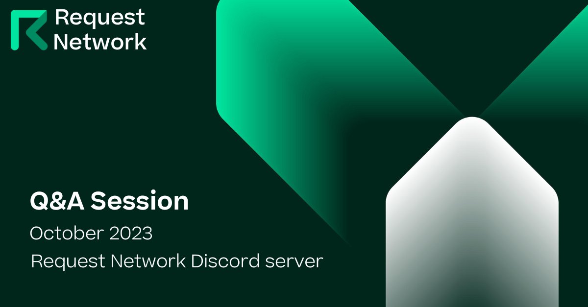 RequestNetwork's tweet photo. 📢We're hosting a Q&A session on our Discord server! If there is anything you want to find out about the Request Network Foundation's strategy for the near future, how we choose what builders we'd like to see in our ecosystem, where we find them, what is the grant process like, and anything else you have on your mind, use this form to get your questions in: https://t.co/uPzxVCLxaP

 ➡️Join the discussion here: https://t.co/lFRjkColX5