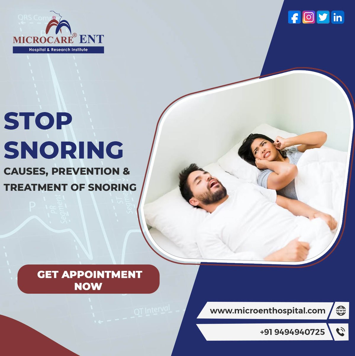 Say Goodbye to Snoring! Find Permanent Relief at MicrocareENT Hospital. Schedule an Appointment Now.

Contact:- 9494940725
Visit:- microenthospital.com

#microcareENT #sleep #sleepbetter #snore #stopsnoring #sleeping #health #healthcare  #HealthTips #doctor #medicine
