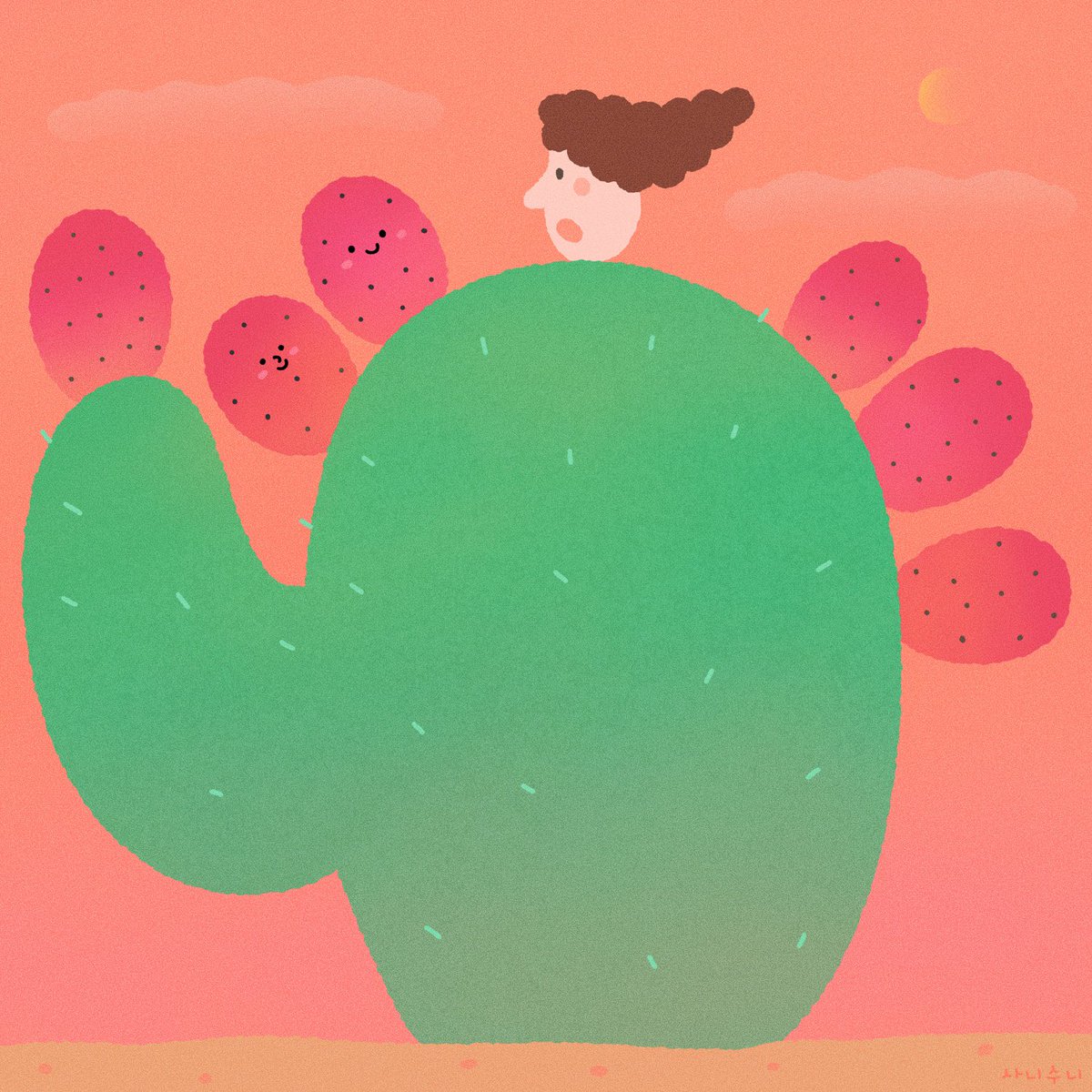 cactus fruit
#illustration #illustrator #cactus #cactusfruit #fruit #digitalart #digitalpainting #drawing #doodle #일러스트 #イラスト