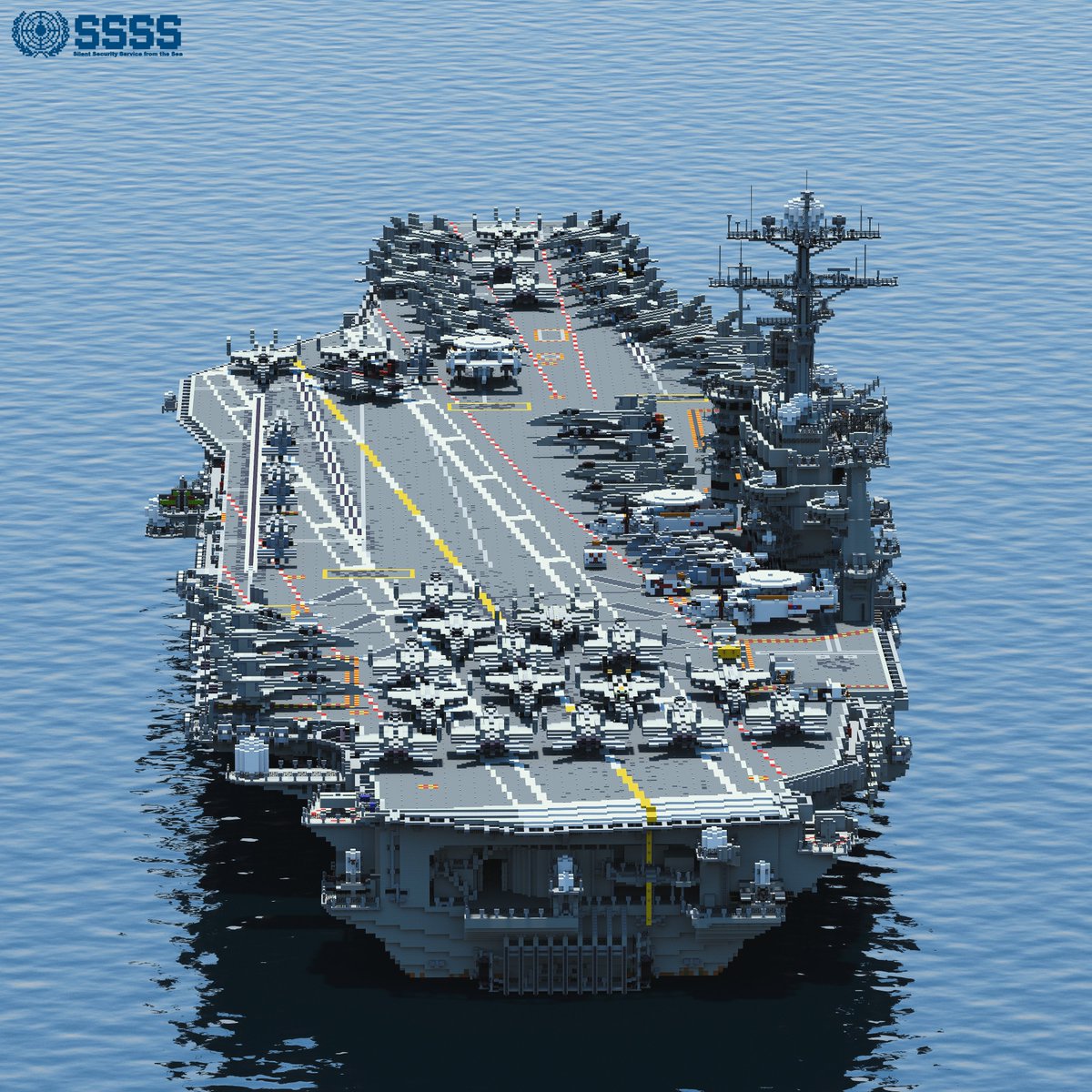 SSSS_minecraft's tweet image. #私の作品知ってもらえたら幸せの極み 
minecraftで船とか飛行機作ってる人

#USNavy
#海上自衛隊  
#航空自衛隊