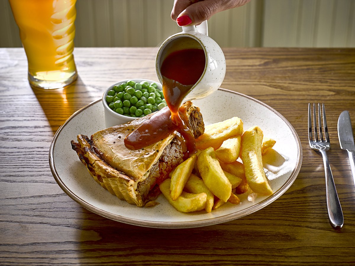 The weather is just right for our signature Steak &amp; Ale Pie - Talk a walk around Dunham Massey and then pop in (with the doggies) and treat yourself, perfectly paired with our Manchester Craft Lager!