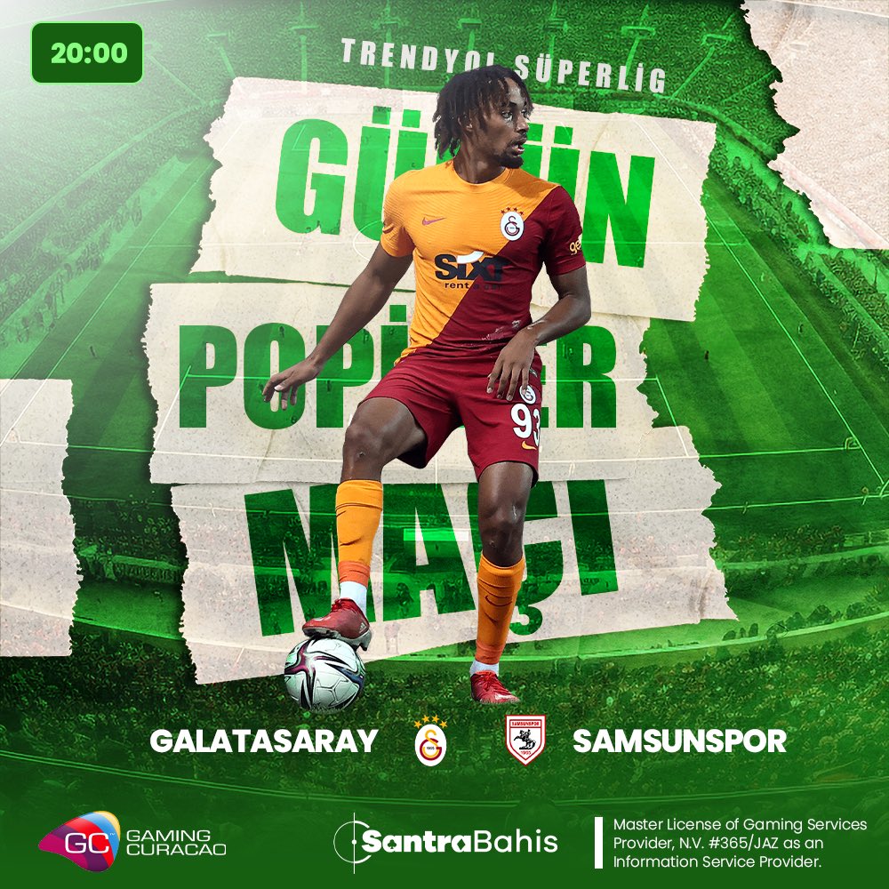 2023-24 Trendyol Süper Lig’te futbol heyecanı kaldığı yerden devam ediyor.🥳
Günün popüler karşılaşması #SantraBahis ‘te sizleri bekliyor.🤩
