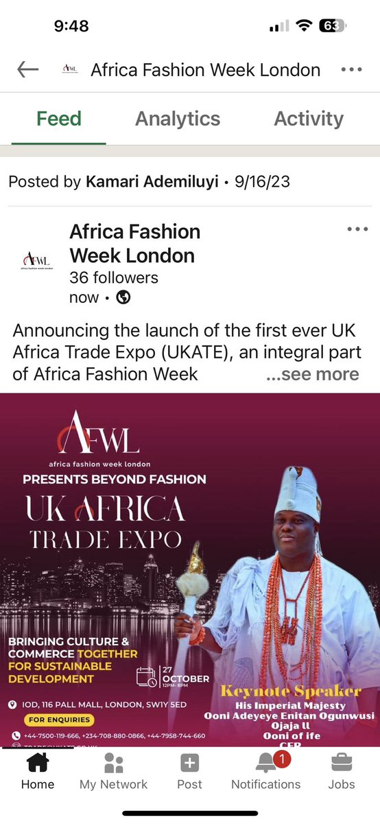 Africa Fashion Week London/Nigeria (@africafwl) on Twitter photo 