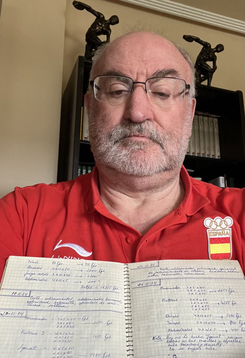 Incorporación a Madrid, Residencial J. Blume, en noviembre 73.
Todo nuevo, desconocido, tensión…
Adaptación, aprendizaje y progreso, sin excusas.  !
Diario del entrenamiento: Años, fechas, ejercicios, fatigas, recuerdos.
Muy interesante ver lo que hacía.
Como si lo repitiera…