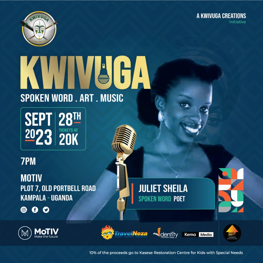 #PoetryUgEvents

You've probably heard of #Kwivuga!
Such a space of creatives that always seeks to ignite the unseen.

There's yet another edition of this ignition. Happening on the 28th of this month at @MotivUg.

That Thursday is on you! Make it worth a day.