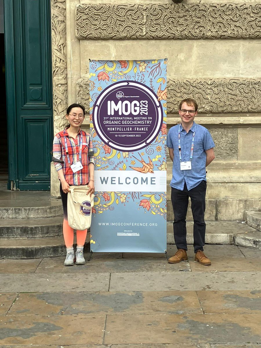 The @GeogDurham contingent at #IMOG2023! Enjoyed a fantastic and informative conference in the south of France. We shared our research on #Holocene Snow Petrel stomach oil deposits and lipids in Antarctic surface sediments. Thanks to @EAOGNews. Attended with @lizhongxuan777