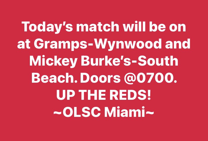 Official Liverpool FC Supporters Club-Miami (@lfcmiami) on Twitter photo 