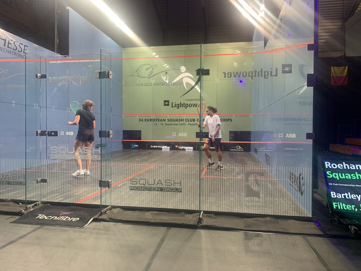 Amazing achievement from both @RoehamptonClub1 <a href="/englandsquash/">🏴󠁧󠁢󠁥󠁮󠁧󠁿 England Squash</a> teams in Germany to be in the finals of the men’s and women’s <a href="/EuropeanSquash/">European Squash Federation</a> Club Championships today 
@RacketsCubed #Varleykit #squash