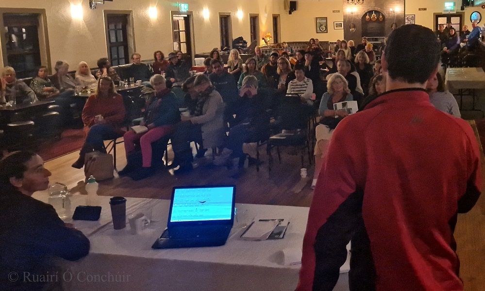 RuairiOConchuir's tweet photo. Delighted to part of the Abhainn Chara - Abhainn Dá Loilíoch Festival in Kilbeacanty, Co. Galway last night.

Fab turn out and a great chat on the role of forestry, woodlands and agro-forestry and water quality with @teagascforestry @rayofoghlu @hometree__ @ragna_strub &amp; others. https://t.co/PCSkgtKcUt
