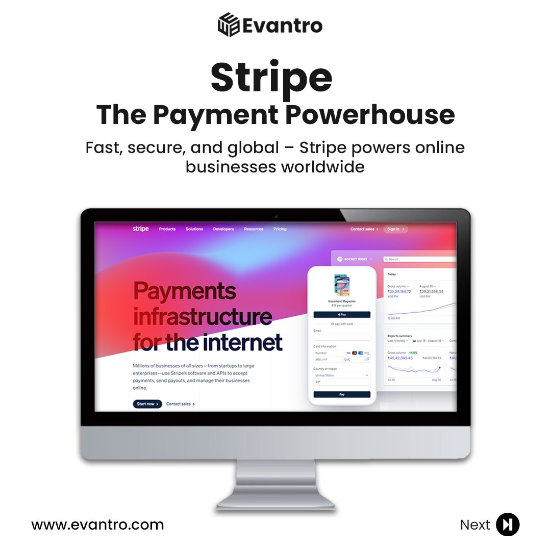 EvantroTech's tweet image. Embrace the future of payments with Evantro! 💸 Discover the top 3 payment gateways that can take your business to new heights. 

evantro.com
info@evantro.com

#Payments #Evantro #BusinessSolutions #Stripe #PayPal #Square #OnlinePayments #SecureTransactions #Grow