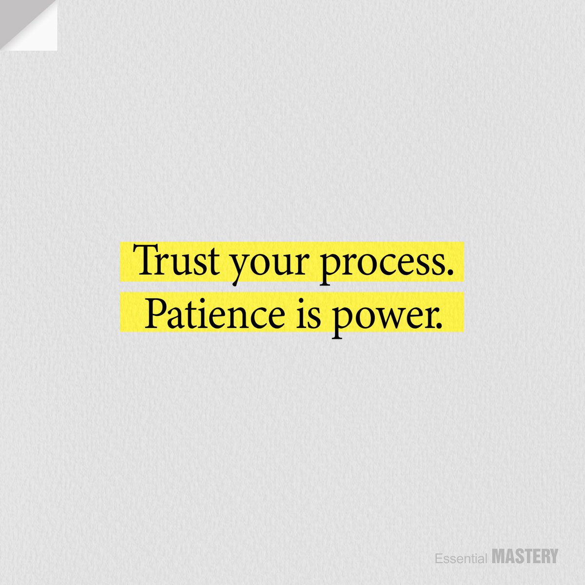 EssentialMastry's tweet photo. Be Patient, https://t.co/95PbNLSBYh