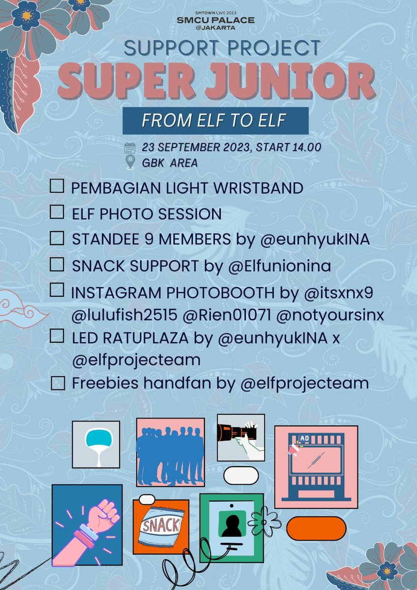 elfprojecteam's tweet photo. — Welcome to Indonesia, Super Junior! —

✨From ELF to ELF✨
Special fan project dari ELF untuk ELF di SMTOWN SMCU Palace Jakarta

Ditunggu untuk detail projectnya ya!

Sampai jumpa, ELF 💙 https://t.co/mm3IiIedtV