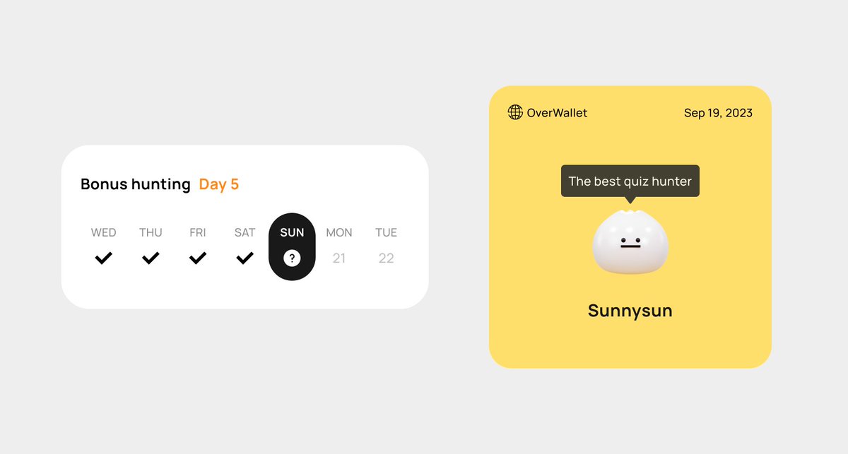 👀 SPOILER ALERT
Next week, the QUIZ MISSION is going to get even more exciting! 
Everyone, get ready!! 🎉🤩 #OverWallet