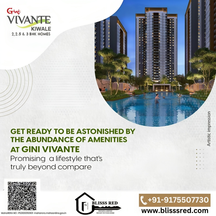 Blisss_RED's tweet photo. Gini Vivante - Luxurious 2, 2.5 &amp; 3 BHK Homes at Kiwale Pune
Call Us:- +91-9175507730
.
#BlisssRED #realtors #realestatepune #propertyforsale #propertypune #residential  #homebuying #realestateagency #puneproperties #kiwale #kiwaleproperty #2bhkkiwale #3bhkkiwale https://t.co/36woUgQZOF