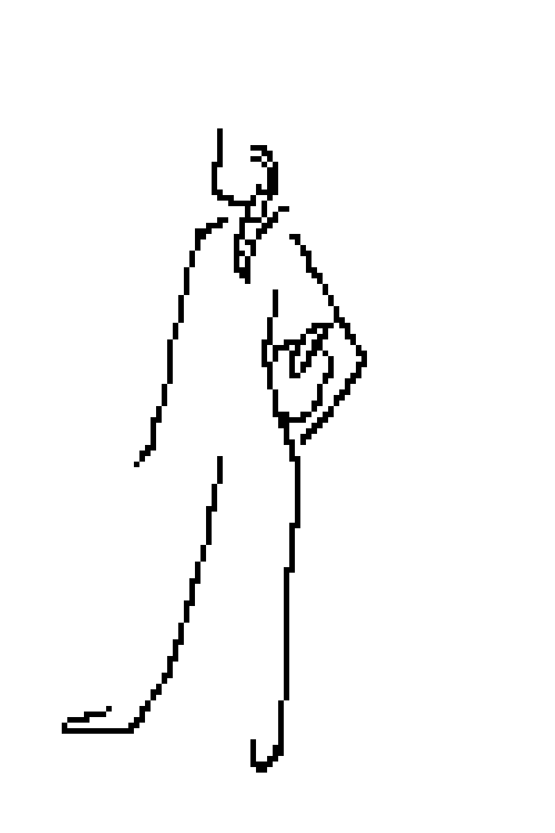 was sketching out a pose for a knight AU erica #pixelart piece and I think I kinda hit on something cool here 