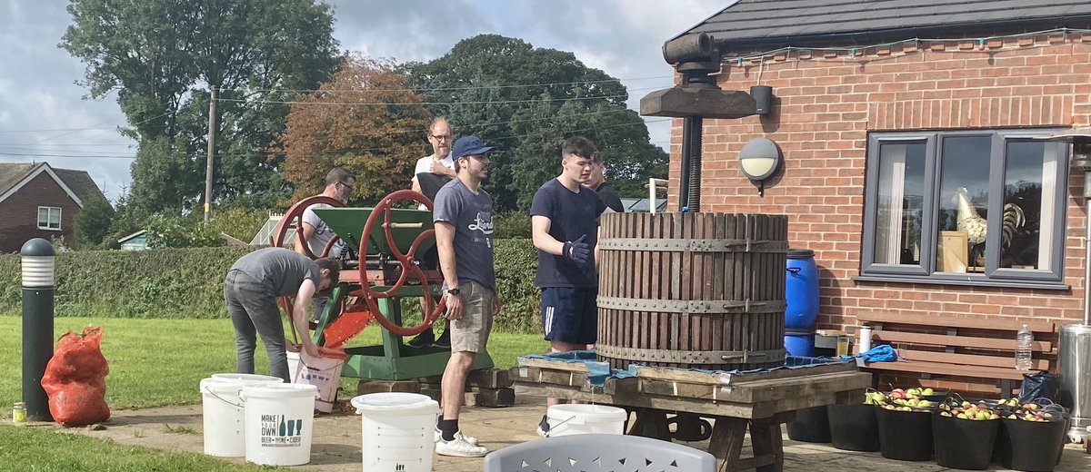 Fradswell's tweet photo. #Frapfest! Today is the #Fradswell Village Apple #Festival! Bring your apples, take away free Fradswell #cider. Apple pressing, hot food from Hot Stuff catering van. Have a go at #apple scratting or pressing. Bar. ST180EY #community #Village #Staffordshire https://t.co/vASeh1jcaC