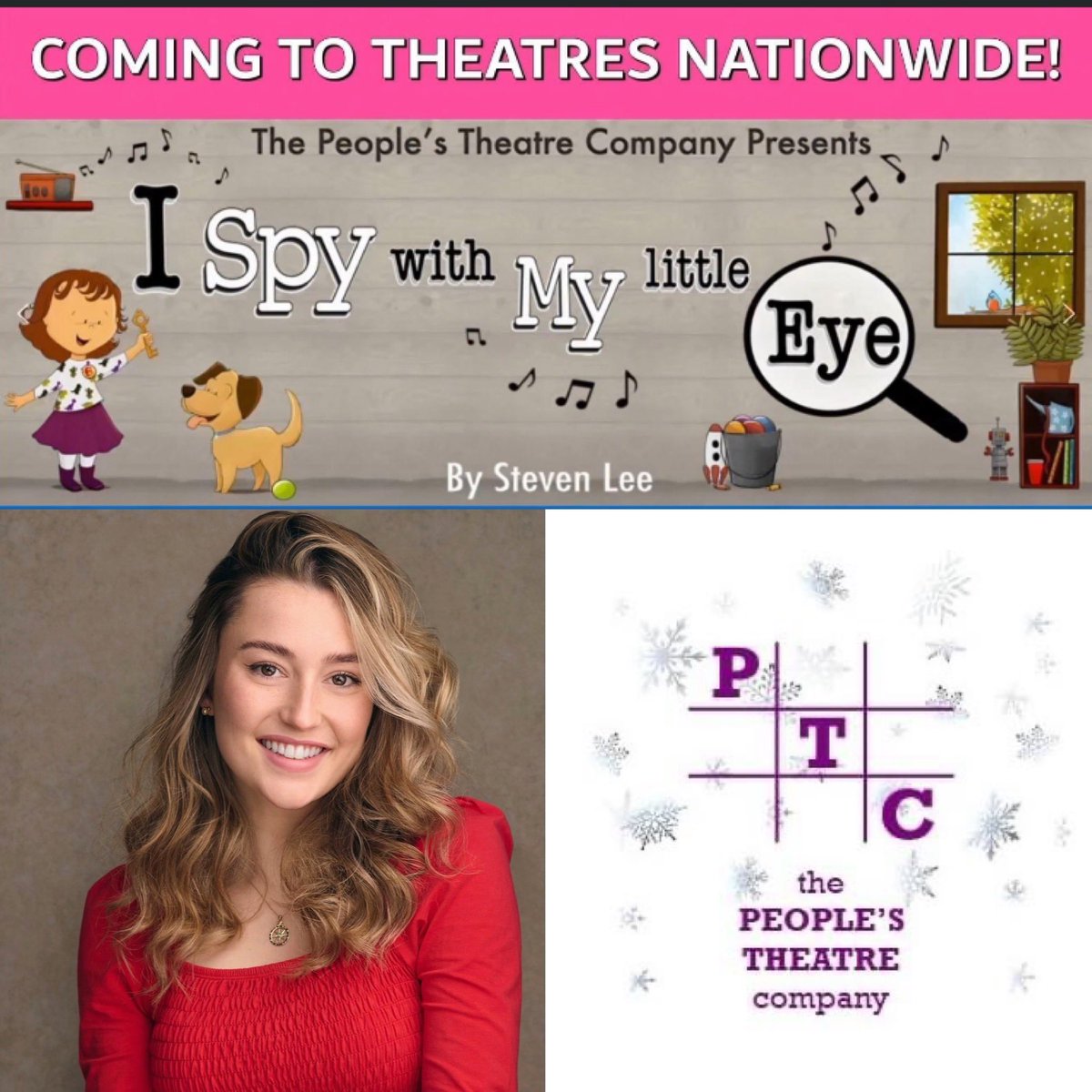 Best wishes go to <a href="/ellenrabigail/">Ellen Abigail</a> who opens today in ‘I Spy with My Little Eye’ for People’s Theatre Company. Ellen will be touring nationwide until November. 💗 <a href="/ItaliaContiUK/">Italia Conti</a>