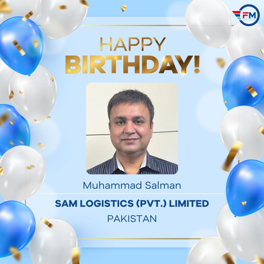 freightmidpoint's tweet photo. Happy birthday to our member Muhammad Salman from SAM LOGISTICS (PVT.) LIMITED, Pakistan. We wish him many years filled with health, love, happiness and success.
#freightmidpoint #freightforwarding #logistics https://t.co/oVZSsysgMt