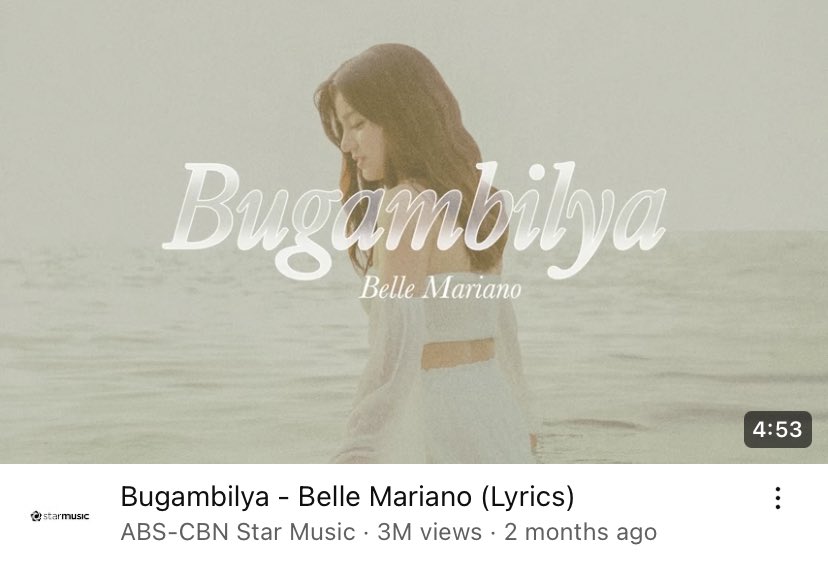 Happy 3M views, Bugambilya! 

#BelleMariano | #BelleSomberAlbum