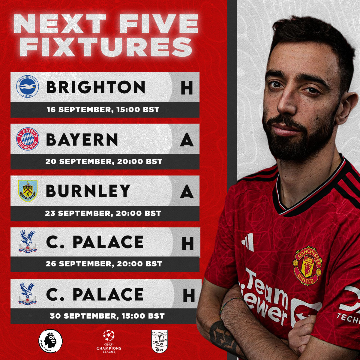 KojoMickyMBE's tweet photo. How many points do you think #MUFC can pick from this games? 

A quick reminder that a loss to @OfficialBHAFC today and a loss to Bayern in midweek and pressure will certainly mount on someone's head 😀 
#BHAFC 
#MUNBHA 
#MUFC https://t.co/3jB6AqqyBa