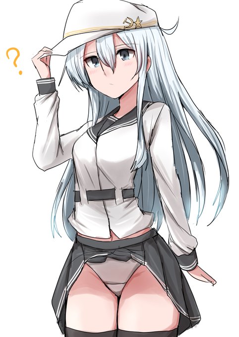 お題の済ました顔してるけどスカートがパンツに巻き込まれてパンツ丸出しになっているヴェールヌイです。 