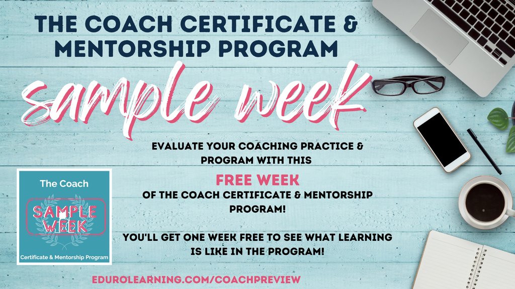🤔Have you considered joining The Coach Certificate and Mentorship Program this year, but you’re not sure what you’ll get?

💥Get A FREE WEEK of The Coach Certificate and Mentorship Program

👉🏻Try our sample week at edurolearning.com/coachpreview