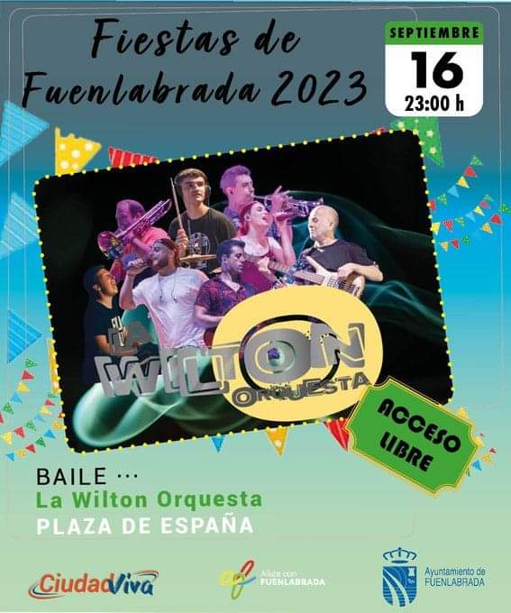 Fale00's tweet photo. AGENDA SÁBADO 16/09/2023 #Fuenlabrada (4/4)

▶️ 21:00h: Concierto: Fangoria + Las Nancys Rubias + Belapalma
▶️ 21:30h: Concierto: La Edad de Oro del Pop Español + Junkie Monkey
▶️ 23:00h: Becerrada
▶️ 23:00h: Orquesta: La Wilton

#FiestasDeFuenlabrada
#FiestasDeFuenlabrada2023 https://t.co/BqhE0TlaiM