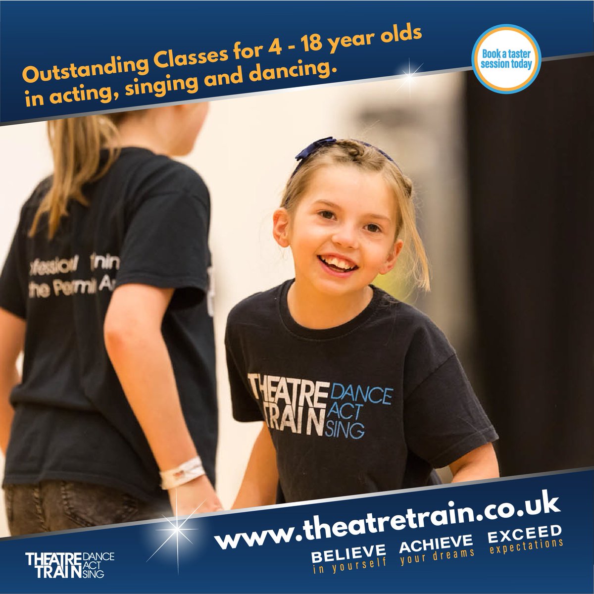 TT_Stevenage's tweet photo. 🎭🌟 Still time to join us! 🌟

🎭 Don't miss out on the opportunity to unleash your inner performer. 

Book a trial session now and experience the magic of Theatretrain. 

Dance, act, sing - let your talents shine! 

Be a part of something extraordinary. https://t.co/RfaRdkXY7W