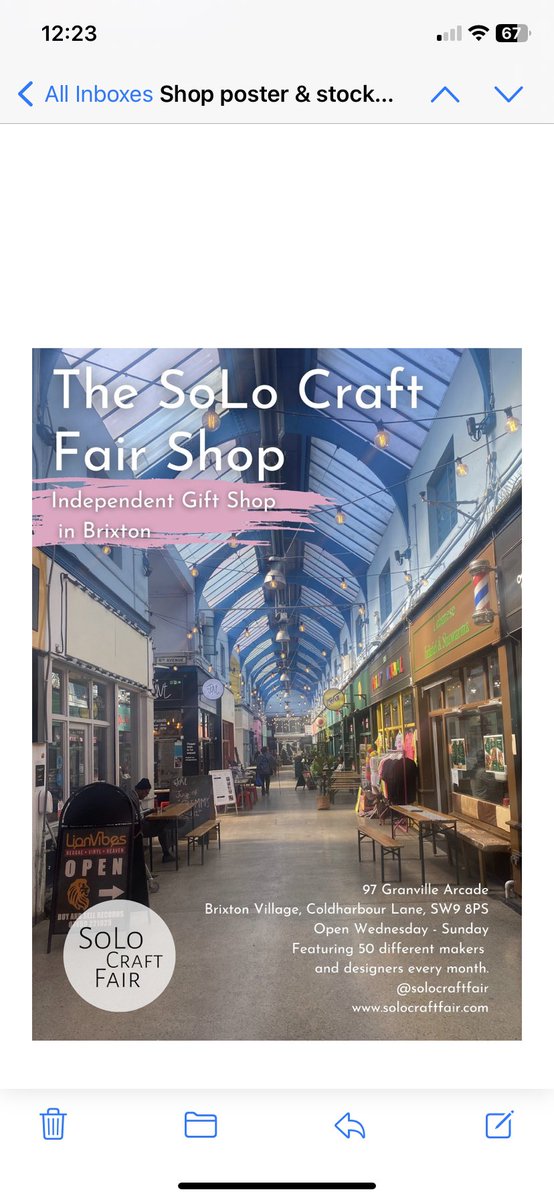 If you’re in the Brixton Village area The SoLo Craft Fair shop will be stocking my art and clothing from Friday 22nd Sept! 
Pop along and take a look 👀 
Thanks! 
#brixton #brixtonvillage #craftmarket #artist #illustrationart #etsyseller