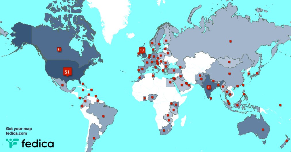 I have 3 new followers from India last week. See fedica.com/!NK_Johel