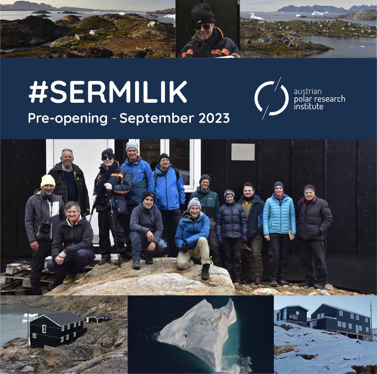 AustrianPolar's tweet photo. Historic moment for Austrian #polar research:
Pre-Opening of the first Austrian Polar Research Station in #Sermilik, #Greenland!🥳
A delegation of @unigraz, @austrianpolar and journalists celebrated in the presence of the financier Christian Palmers.
Extremely grateful! https://t.co/kZ8Ck1bSBv