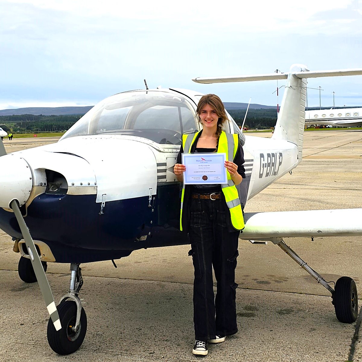 HighlndAviation's tweet photo. Well done to Rebekah who completed her First Solo Flight with us on 15th September 2023.

#flyingtraining #flighttraining #flightschool #flyingschool https://t.co/Z5kZKVjxCo