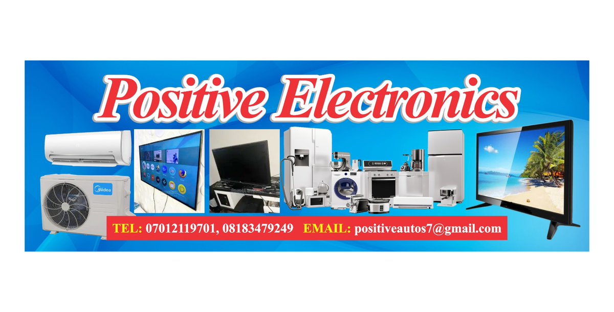 positive4evaa's tweet photo. @MissPearls I deal on both new and tokunbo electronics like smart tvs,home theater,washing machine,fridges,etc.we also do tv swap.we are based in lagos.
Phone:07012119701 https://t.co/bfJ82yaAh3