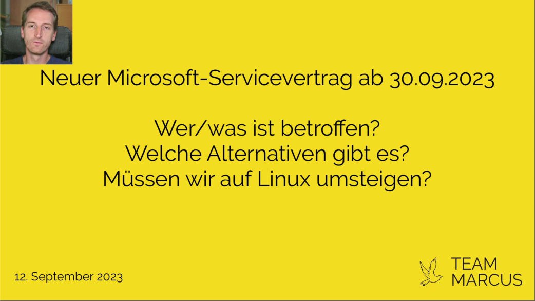 Am 30.09.2023 tritt der neue #Microsoft-Servicevertrag in Kraft. Im Vorfeld erreichte mich mehrfach die Frage: Müssen wir jetzt auf Linux umsteigen? Die Antwort möchte ich gleich vorweg und damit die Panik aus diesem Thema nehmen: Nein, man muss nicht unbedingt auf #Linux